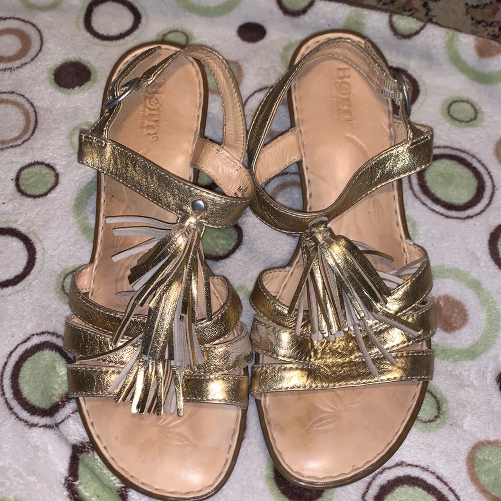 BORN Gold Sandals